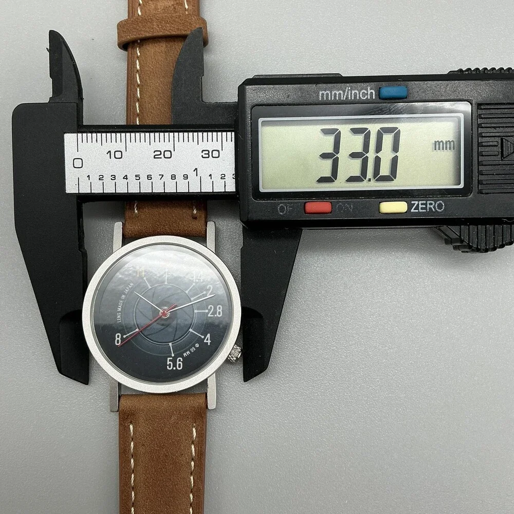 Philosophers Guild Tempus Fugit Unisex Watch 33mm Black Dial Leather New Battery